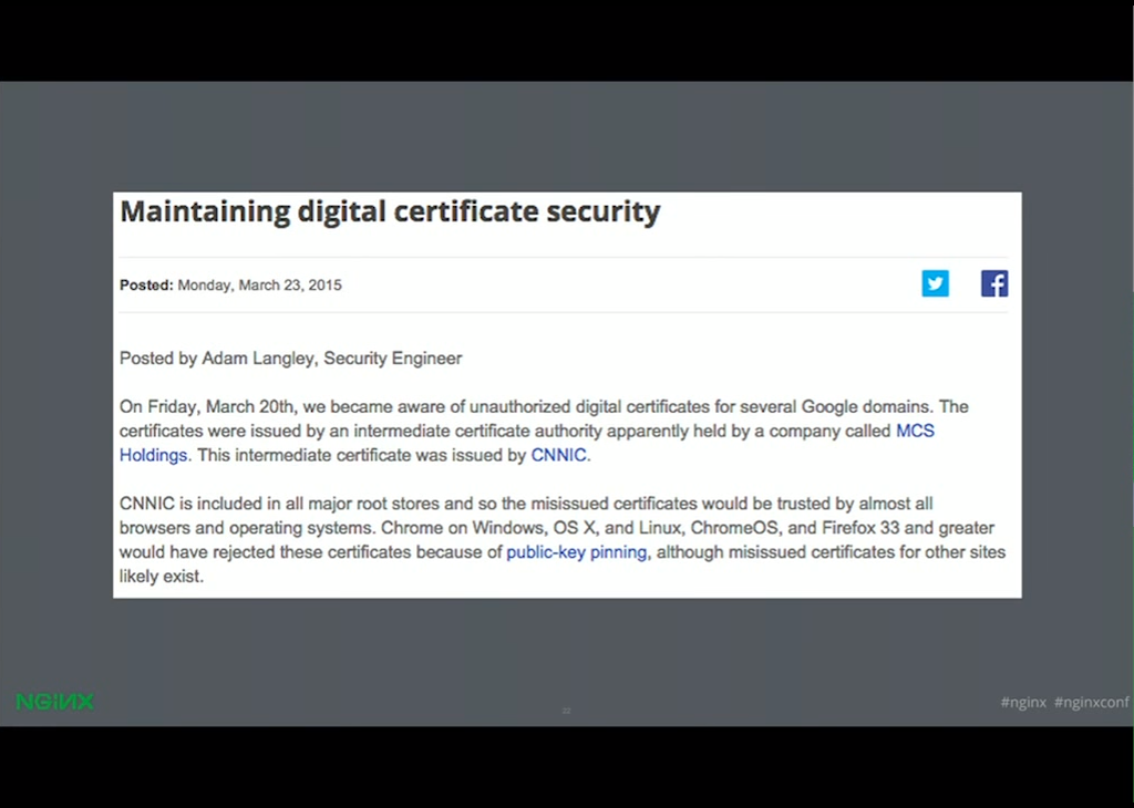 LetsEncrypt conf2015 Slide 18 - Certificate Security