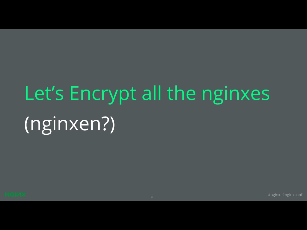 LetsEncrypt conf2015 Slide 25 - Lets Encrypt NGINX