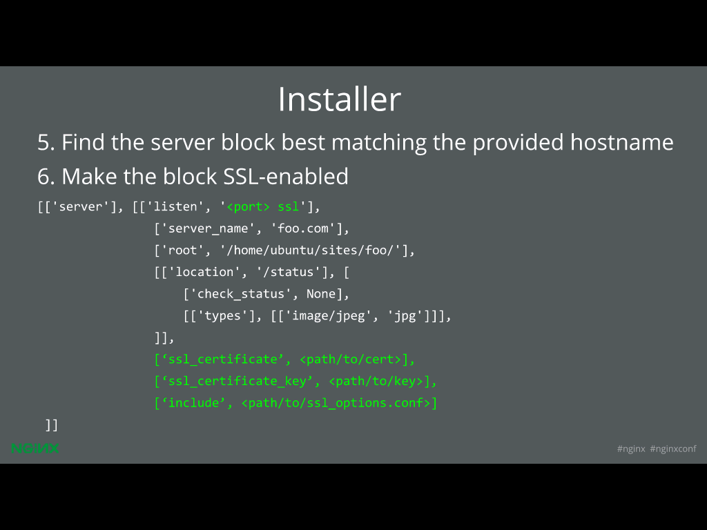 LetsEncrypt conf2015 Slide 29 - Installer