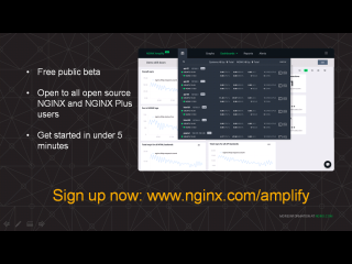 NGINX Amplify is in a free public beta; you can sign up at www.nginx.com/amplify