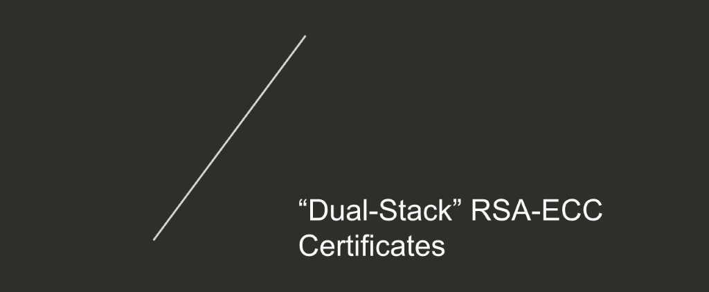 Section title text for 'dual-stack' RSA-ECC certificates [NGINX Plus R10 webinar]